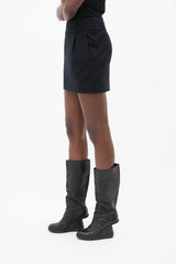 Alexandre Vauthier Black & Grey Pinstripe Mini Skirt