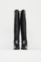 Ami Black Patent Leather Knee-High Boot