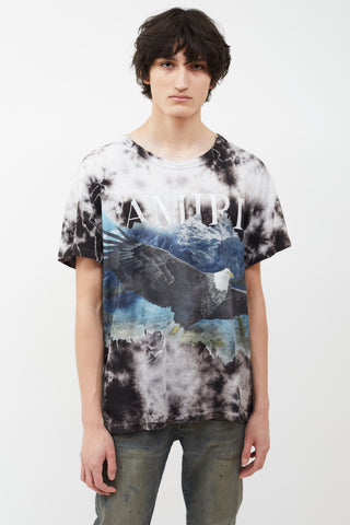 Amiri Black Graphic Print Bleach Out T-Shirt