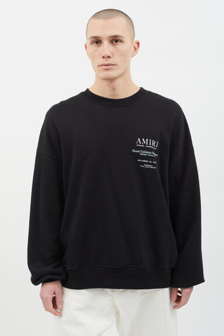 Amiri SS21 Black Graphic Print Crew Sweatshirt