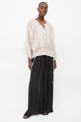Ann Demeulemeester Pink Ruched Blouse