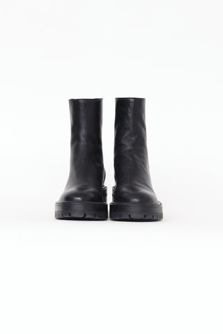 Aquazzura Black Leather Chelsea Boot