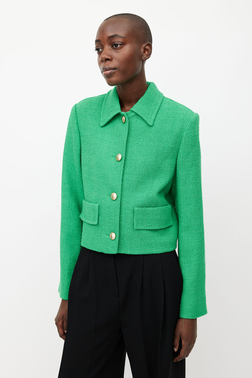 Aritzia Babaton Green Woven Jacket