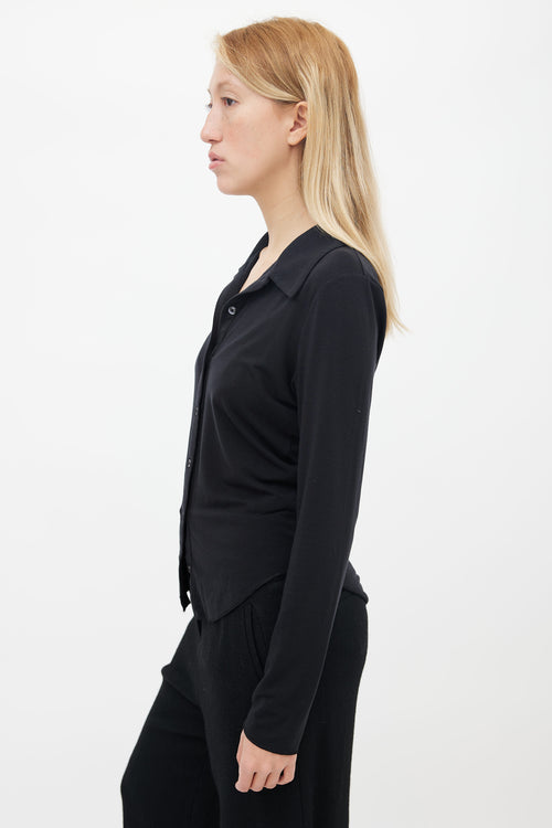 Aritzia Black Pose Button Up Shirt