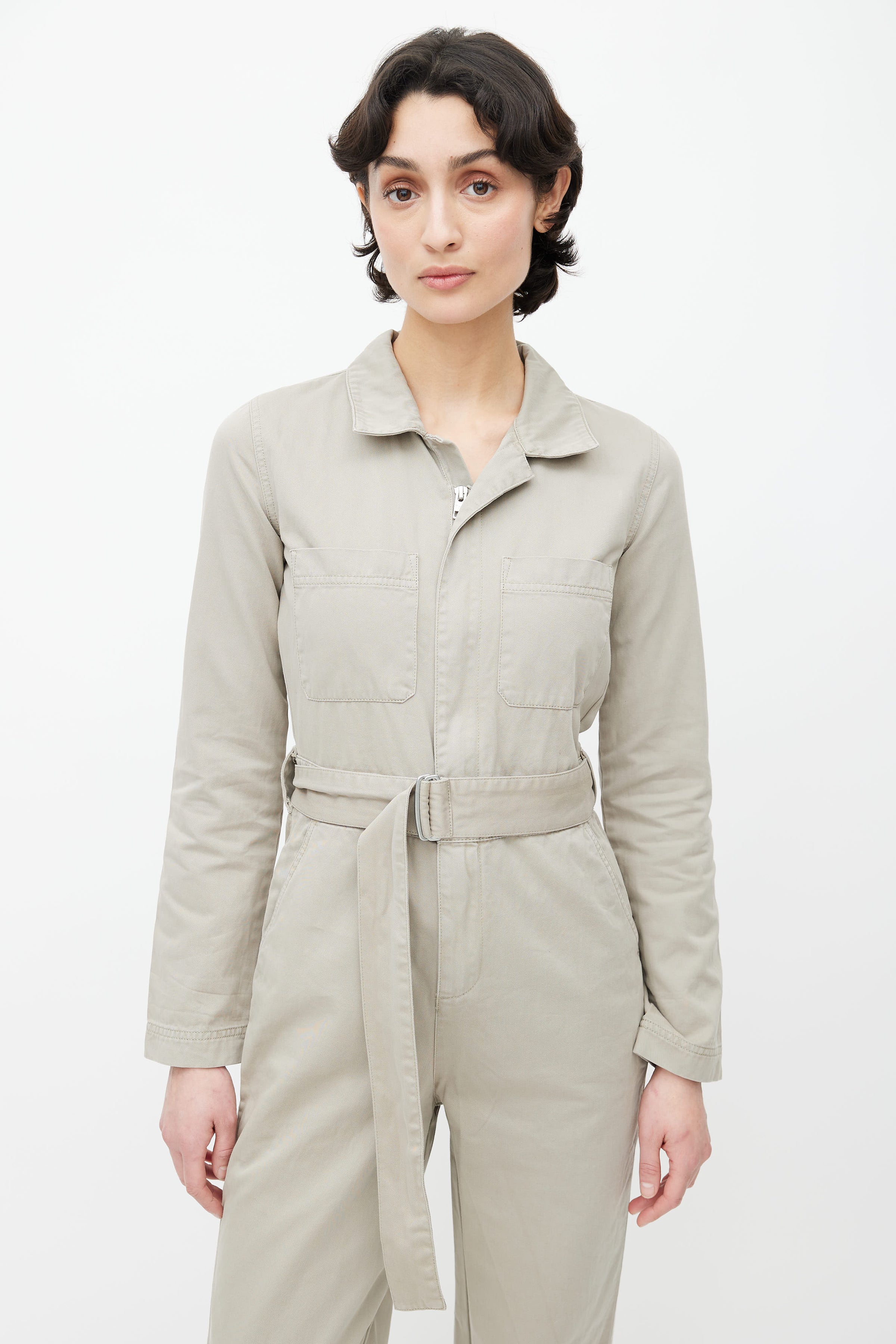 Aritzia // Green Cotton Zip Up & Belted Jumpsuit – VSP Consignment