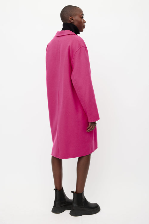 Aritzia Wilfred Pink Wool Coat