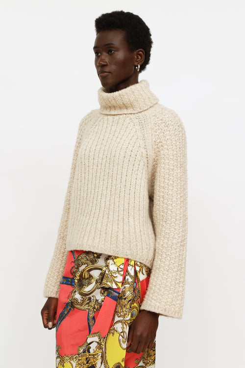 ba&sh Cream Knit Turtleneck Sweater