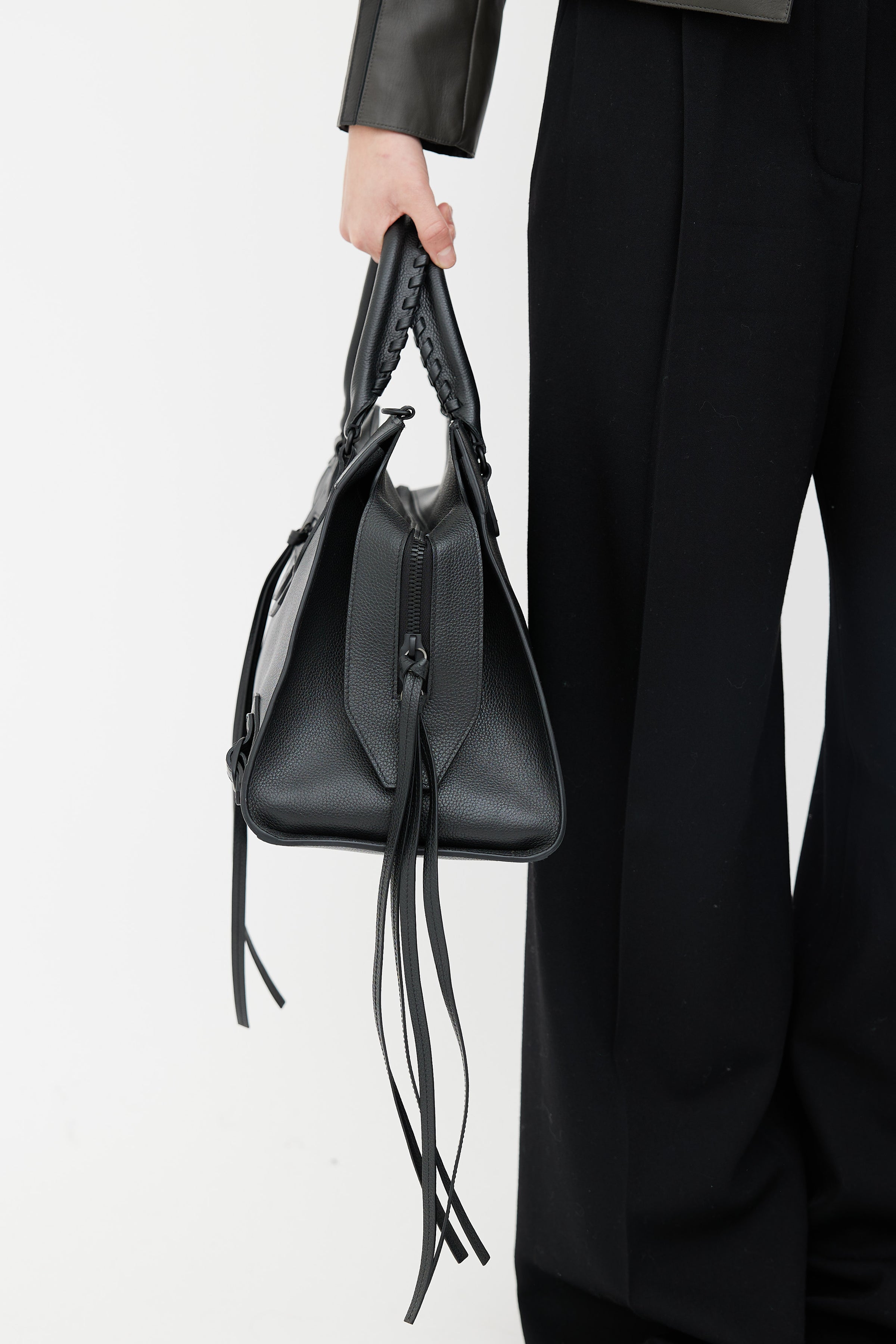 Balenciaga - Authenticated Neo Classic Handbag - Leather Black for Women, Never Worn