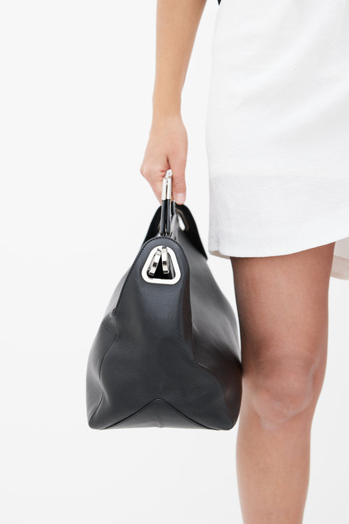 Balenciaga Black & Silver-Tone Ray Doctor Bag