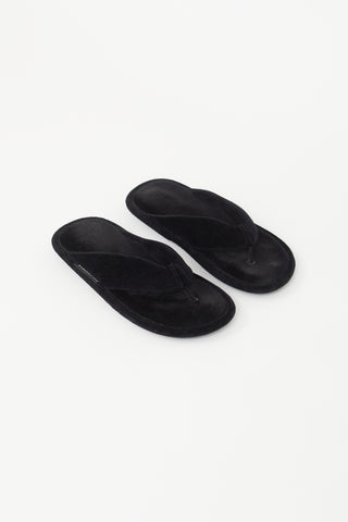 Balenciaga Black Velvet Sandal