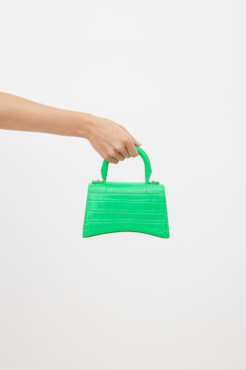 Balenciaga Green Leather Hourglass XS Bag