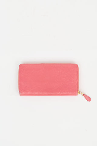 Balenciaga Pink Classic City Zip Wallet