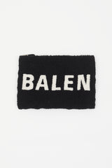 Balenciaga Black & White Sherpa Logo Laptop Case