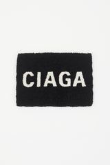 Balenciaga Black & White Sherpa Logo Laptop Case
