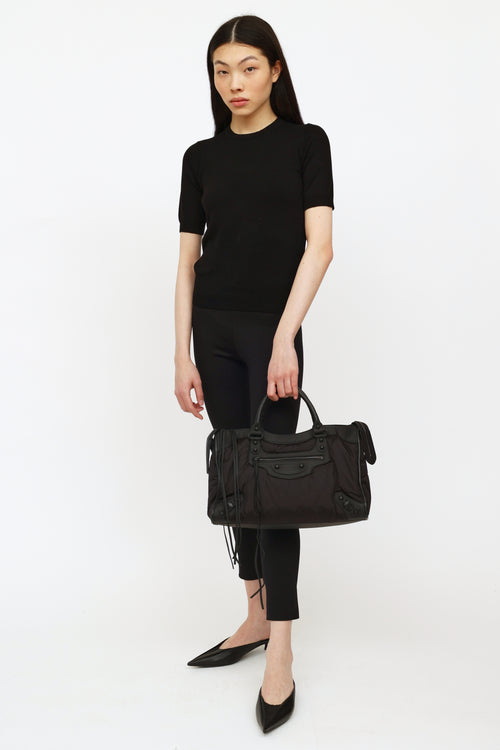 Balenciaga Black Nylon Classic City Bag