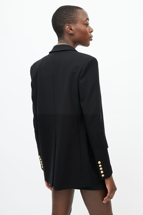 Balmain Black & Gold Structured Blazer