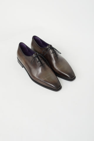 Berluti Brown Leather Lace-Up Oxford