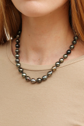 Birks 18K White Gold & Tahnitian Pearl Necklace