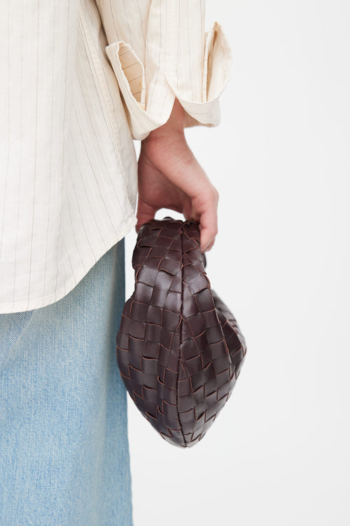 Bottega Veneta Brown Intrecciato Leather Mini Jodie Bag