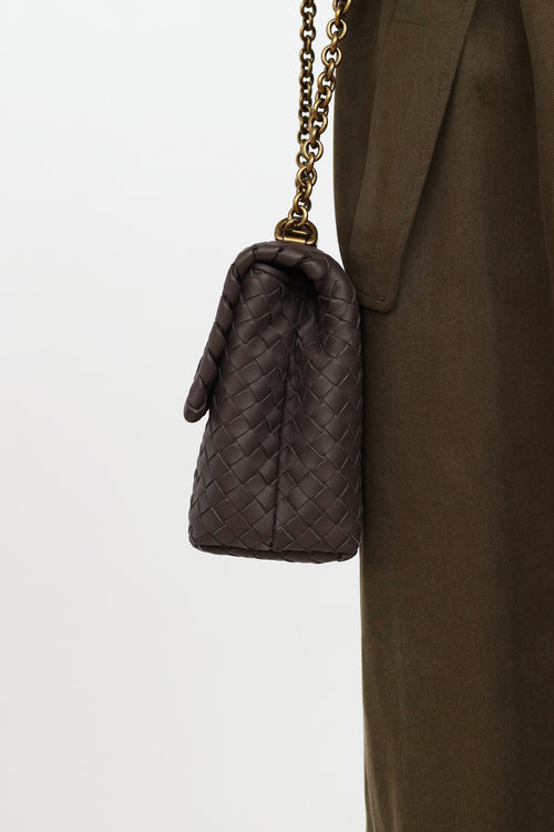 Bottega Veneta Grey Leather Olimpia Bag