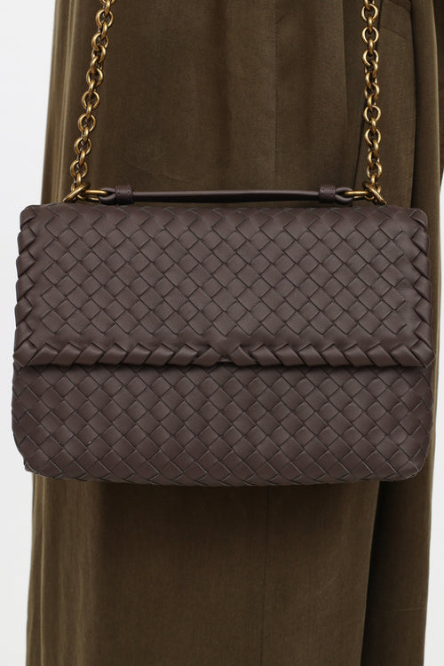 Bottega Veneta Grey Leather Olimpia Bag