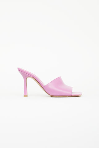 Bottega Veneta Pink Leather Stretch Mule Heel