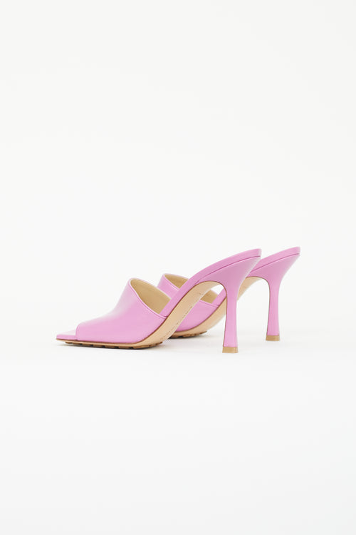 Bottega Veneta Pink Leather Stretch Mule Heel