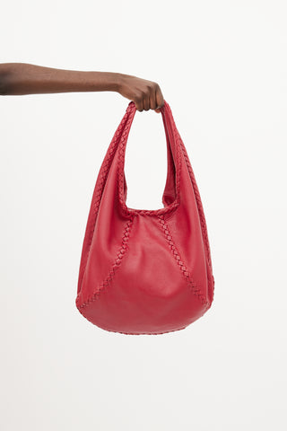 Bottega Veneta // Brick Red Intrecciato Leather Drawstring Bag – VSP  Consignment