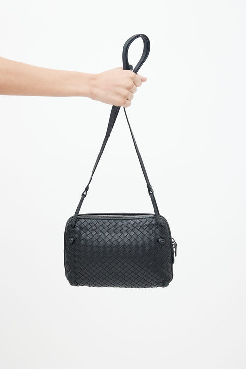 Bottega Veneta Black Intrecciato Leather Loop Bag