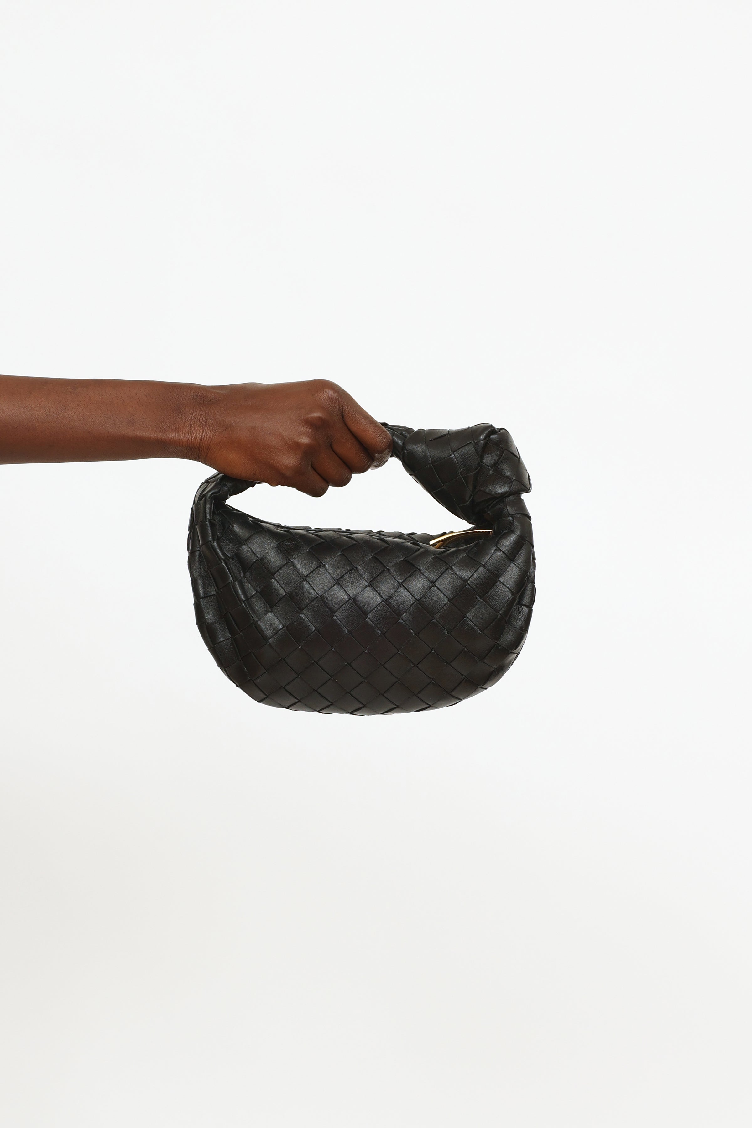 Bottega Veneta // Black Intrecciato Leather Loop Bag – VSP Consignment