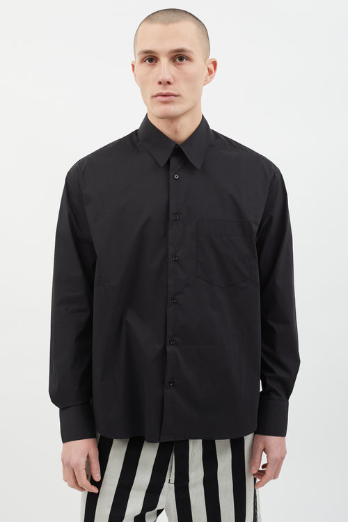 Buhee Black Long Sleeve Button Up Shirt