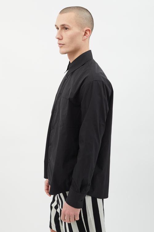 Buhee Black Long Sleeve Button Up Shirt
