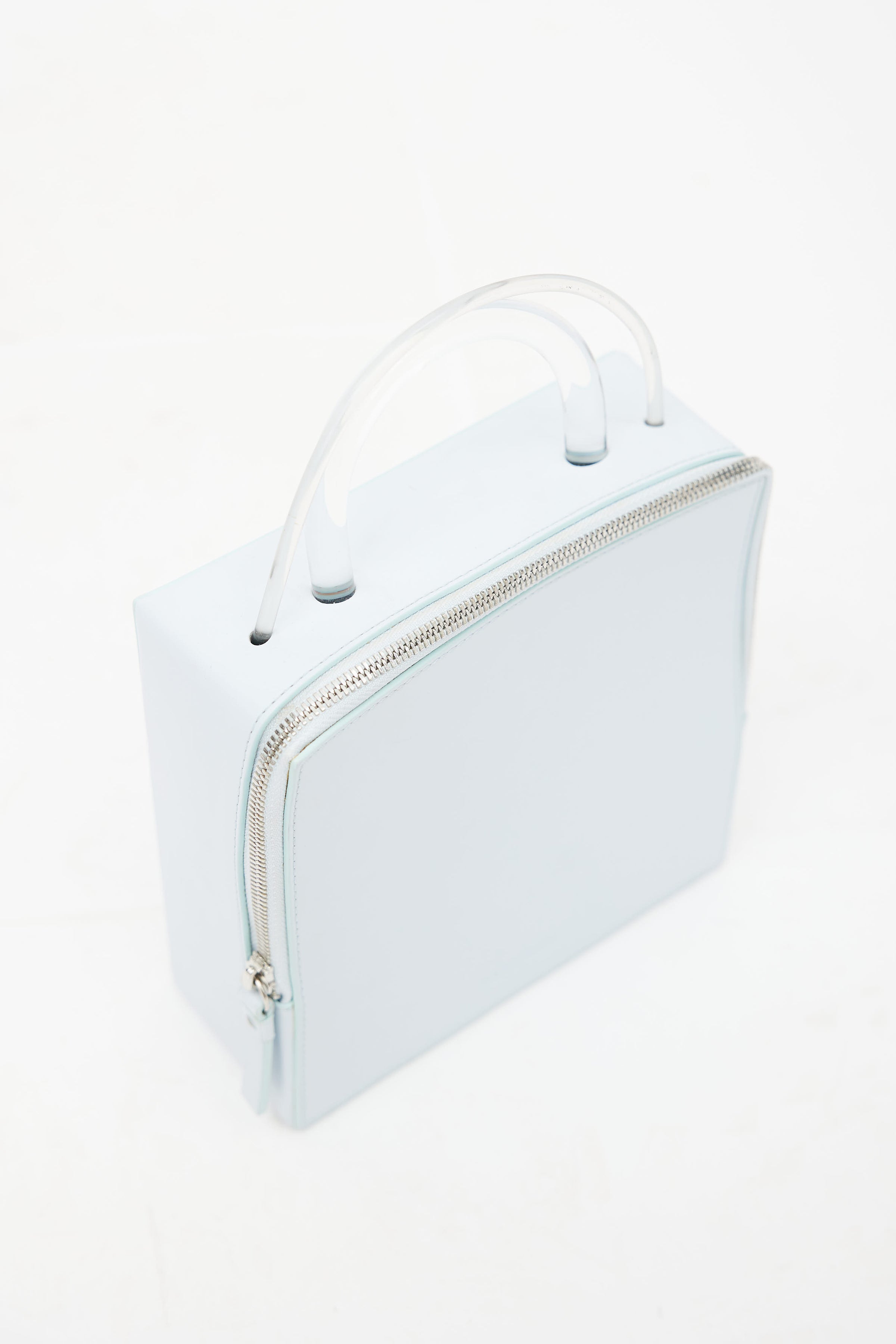 Building Block // Blue Structured Box Shoulder Bag – VSP Consignment