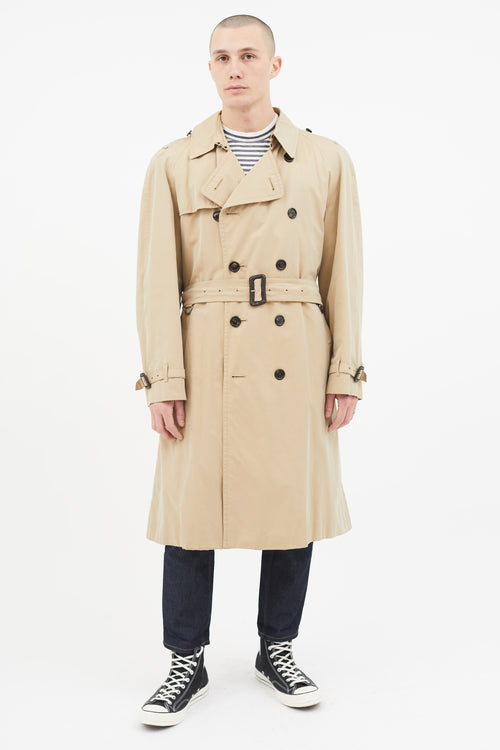 Burberry Beige Lined Belted Trench Coat