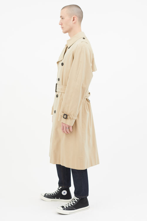 Burberry Beige Lined Belted Trench Coat