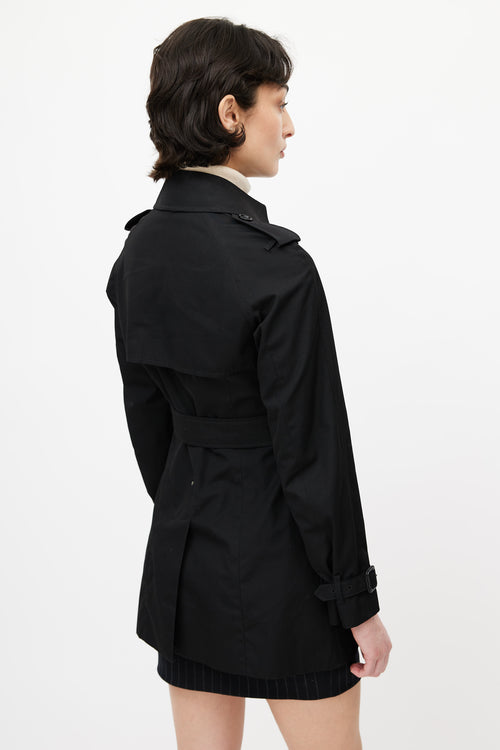 Burberry Black Cropped Trench Coat