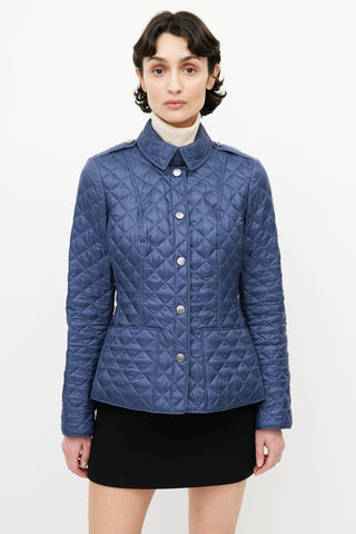 Burberry Navy Quilted Jacket