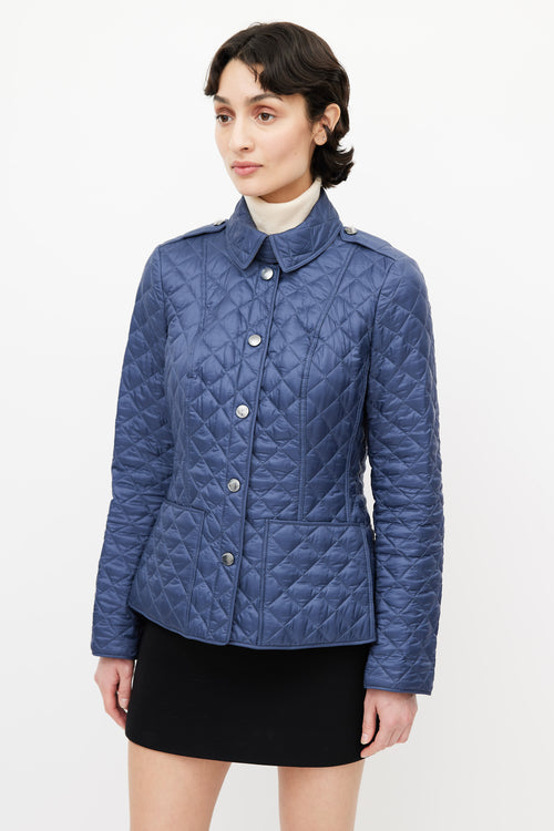 Burberry Navy Quilted Jacket