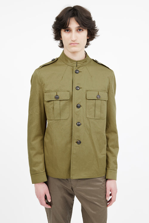 Burberry Green Cotton Utility Jacket