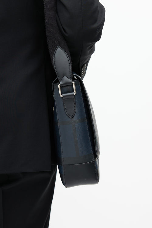 Burberry Navy & Black Nova Check Shoulder Bag