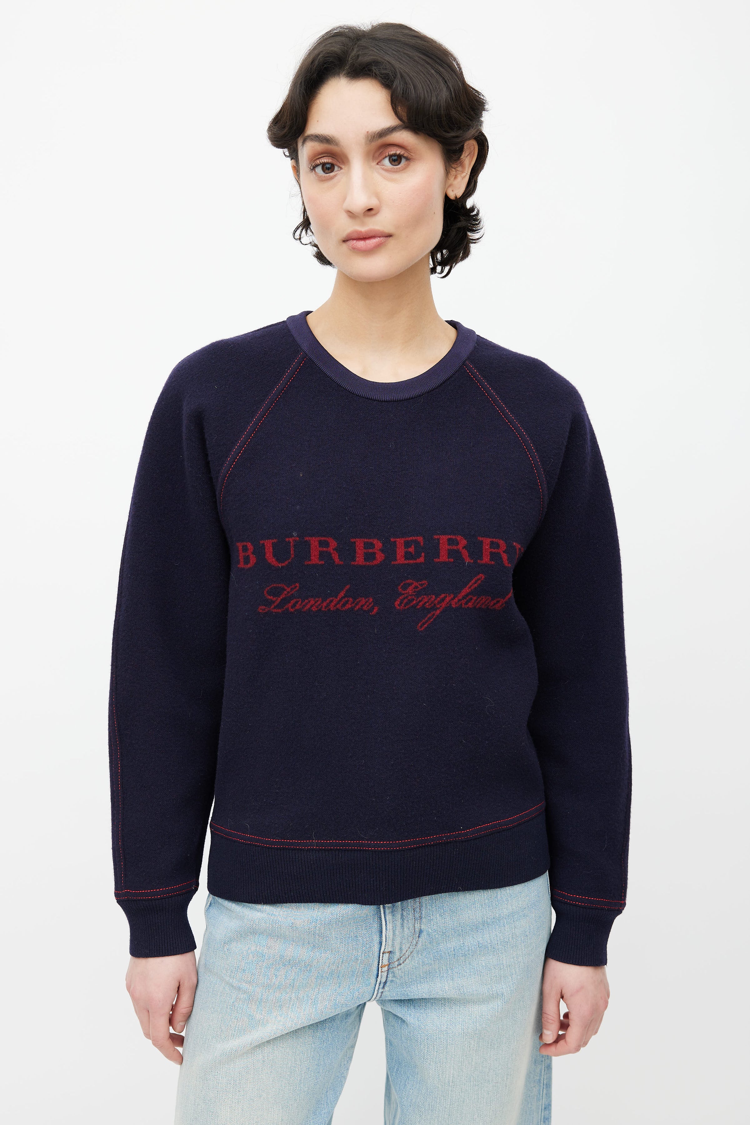Burberry Elbow Patch Cashmere Sweater in Natural for Men