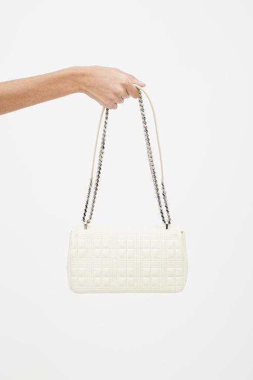 Burberry White Quilted Leather Lola Bag