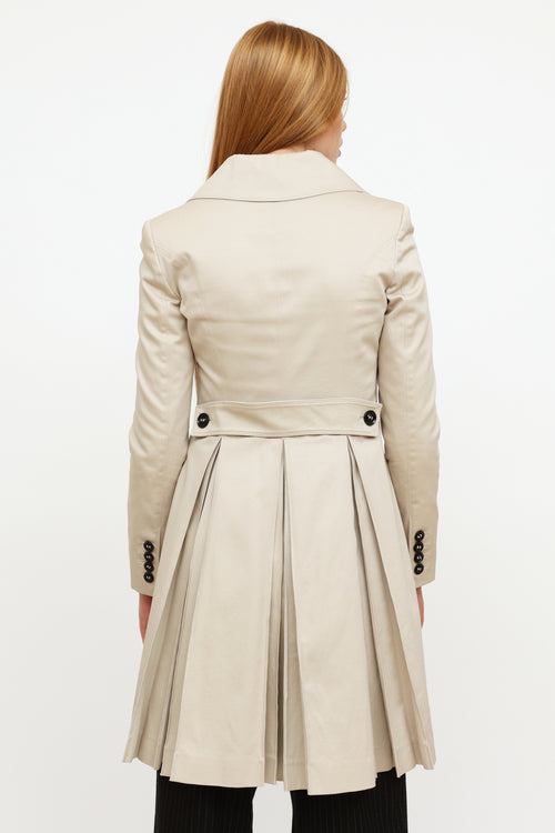 Burberry Taupe Cotton Trench Coat