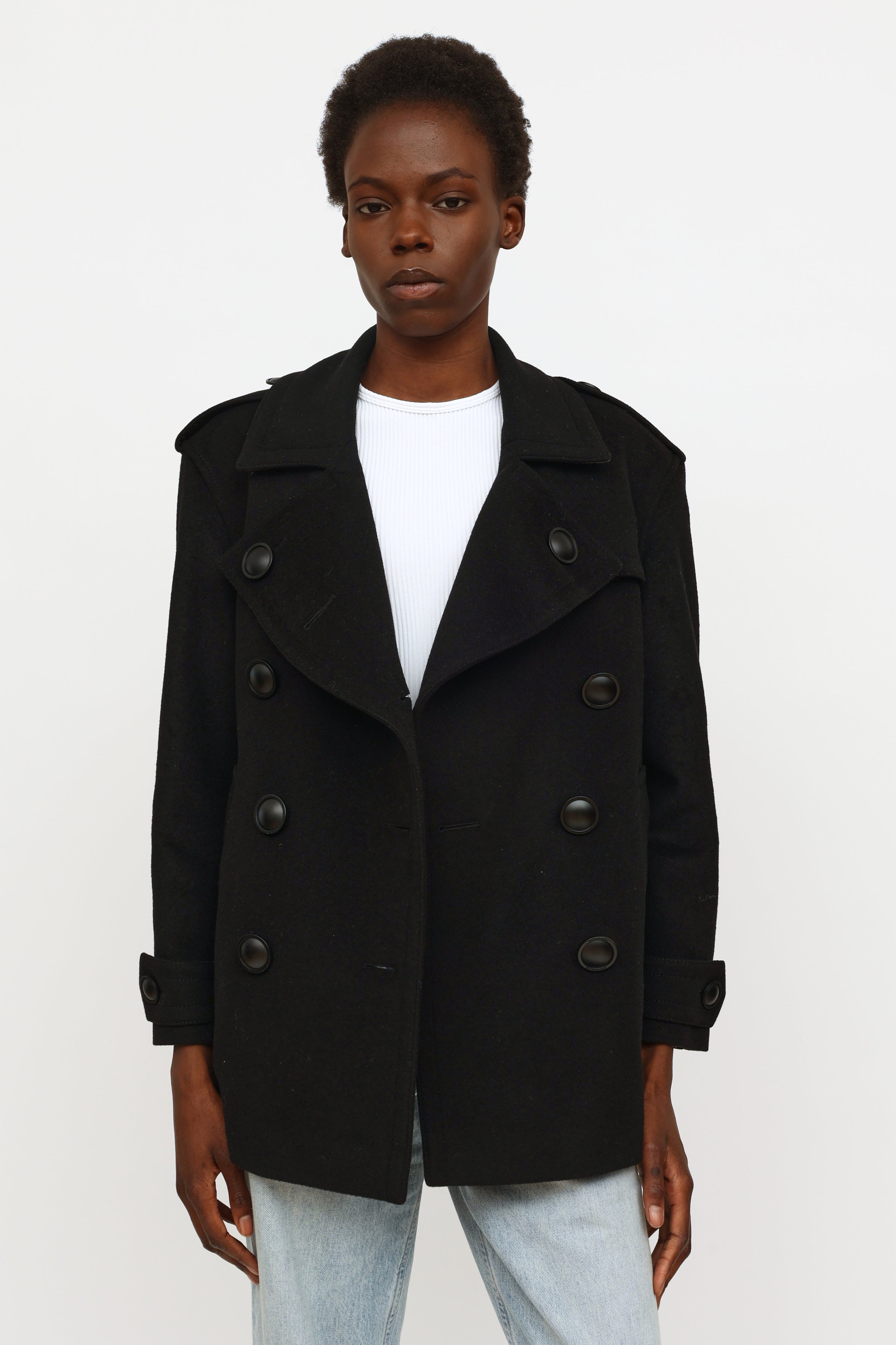 Burberry Double Breasted Wool Coat Cheap Sale | bellvalefarms.com