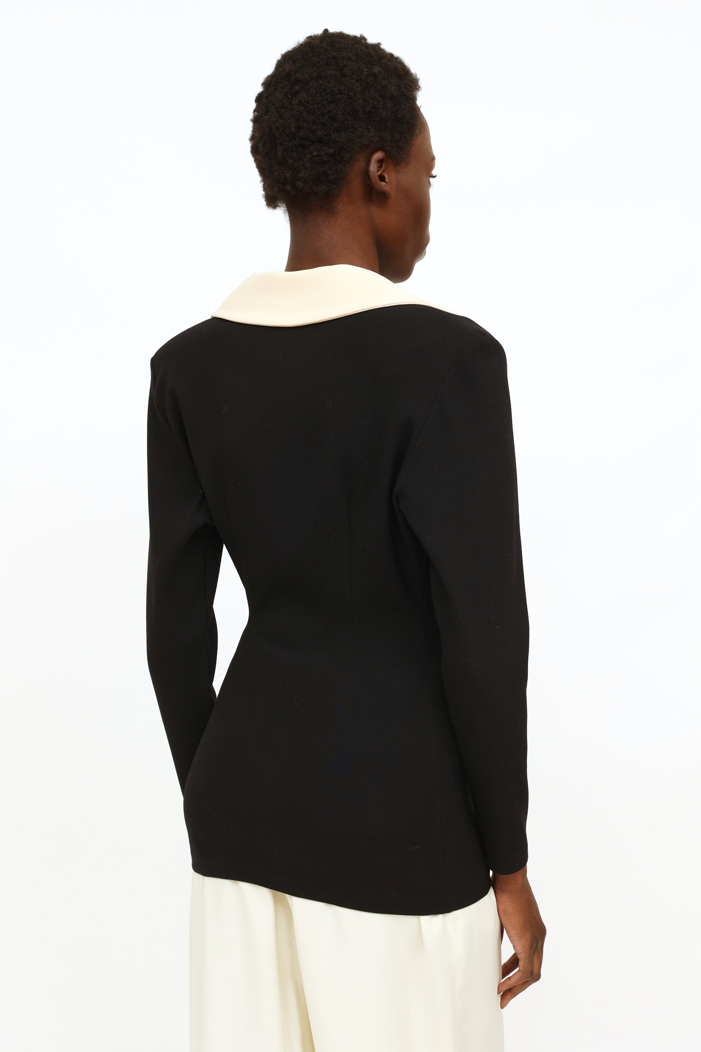 Louis Vuitton // Black Ruffled Blazer – VSP Consignment