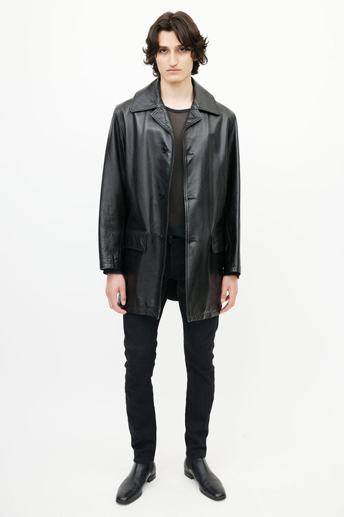 C.P. Company Black Leather Jacket