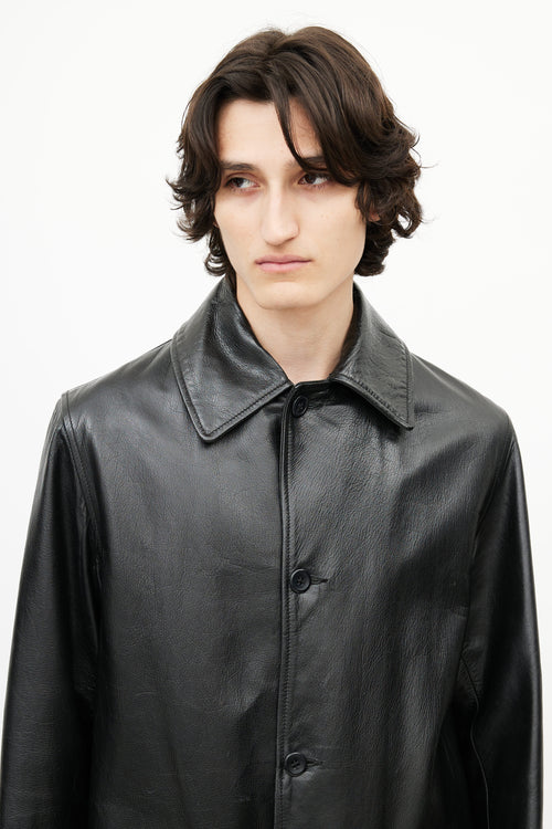 C.P. Company Black Leather Jacket