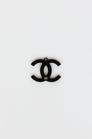 Chanel 09C Black & Silver CC Pendant