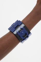 Chanel 2013 Black & Navy Brick Lego  Bracelet