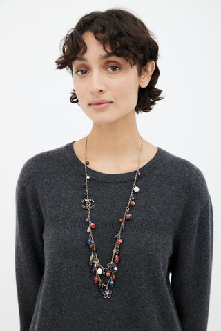 Chanel Gold & Multicolor Charm Layered Necklace